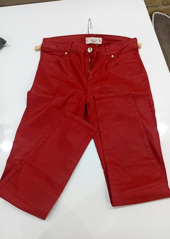 Kırmızı Kadın Midi Kumaş Pantolon - Görsel 6