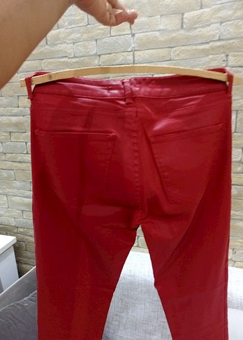 Kırmızı Kadın Midi Kumaş Pantolon - Görsel 7