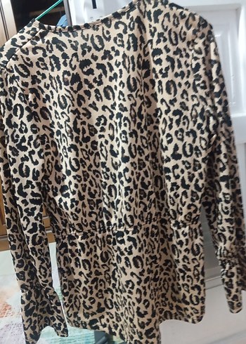 Leopar Desenli Uzun Kollu Kadın Bluz - Görsel 6