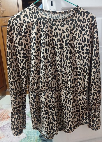 Leopar Desenli Uzun Kollu Kadın Bluz - Görsel 7