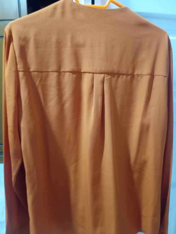 Saten V Yakalı Kadın Bluz - Görsel 3