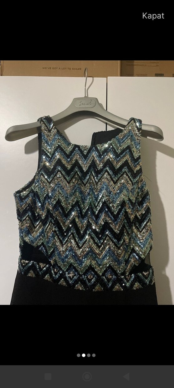 yeşil uzun balık abiye - Görsel 2