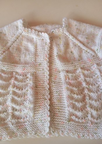 Beyaz Örgü Kız Çocuk Vintage Yelek - Görsel 5