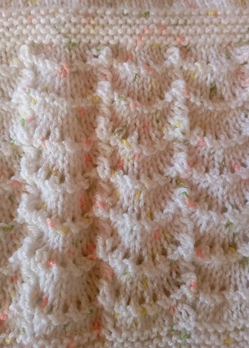 Beyaz Örgü Kız Çocuk Vintage Yelek - Görsel 4