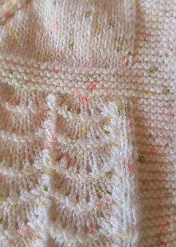 Beyaz Örgü Kız Çocuk Vintage Yelek - Görsel 3