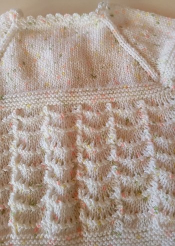 Beyaz Örgü Kız Çocuk Vintage Yelek - Görsel 7