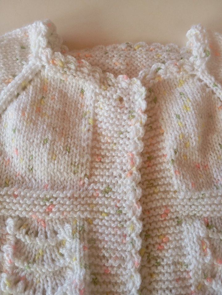 Beyaz Örgü Kız Çocuk Vintage Yelek - Görsel 2