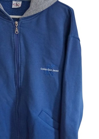 l Beden mavi Renk Calvin Klein Jeans Marka Kapüsonlu Erkek Sweatshirt