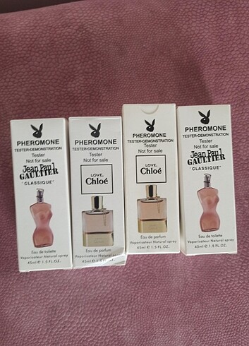 4 adet parfüm 