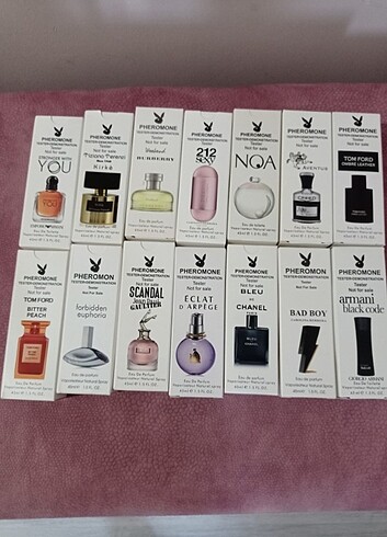14 adet parfüm 