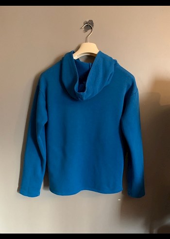 s Beden mavi Renk Mavi Baskılı Kadın Kapüşonlu Sweatshirt