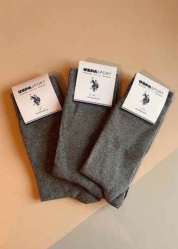 Gri Erkek Midi Çoraplar - USPA Sport