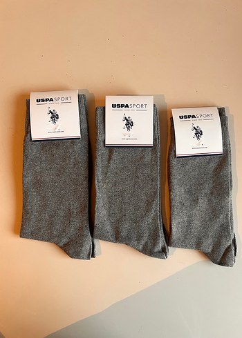  Beden Gri Erkek Midi Çoraplar - USPA Sport