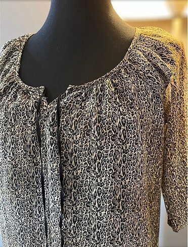 s Beden camel Renk Leopar desenli tunik / mini elbise