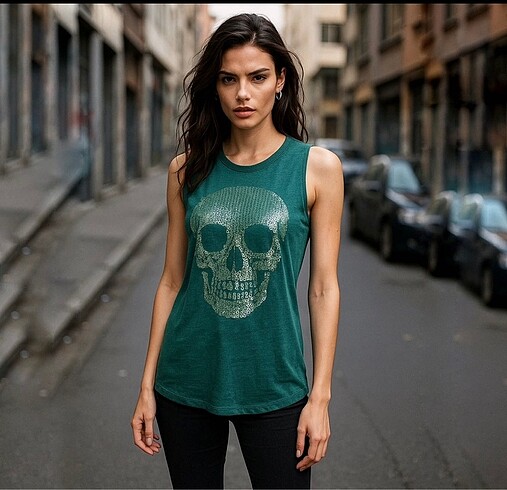River Island Skull Grunge Tshirt