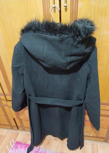 Siyah Kürklü Uzun Kadın Kaban - Görsel 3