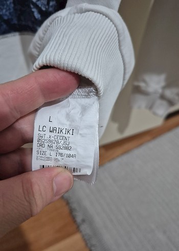 Beyaz Baskılı erkek Sweatshirt L beden lcw marka - Görsel 2