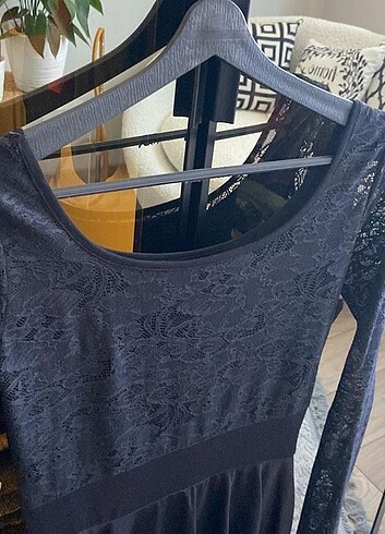s Beden siyah Renk Likralı rahat elbise