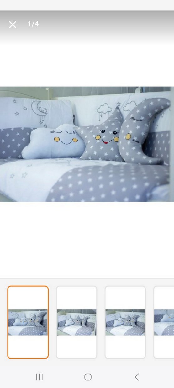 Gri Yıldız Desenli Çocuk Uyku Örtüsü takım 60×120 - Görsel 5