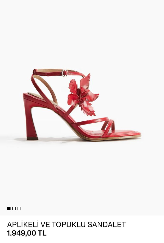 H&M Aplikeli Sandalet - Görsel 2