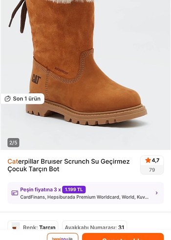 Cat Bruiser Scrunch Tarçın Bot Su gecirmez - Görsel 8