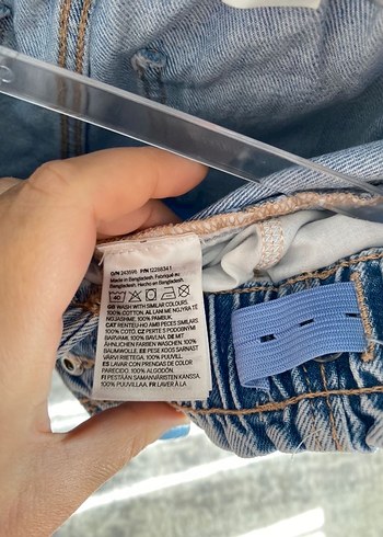 H&M Geniş Paça Kese Kağıdı belli jeans - Görsel 7