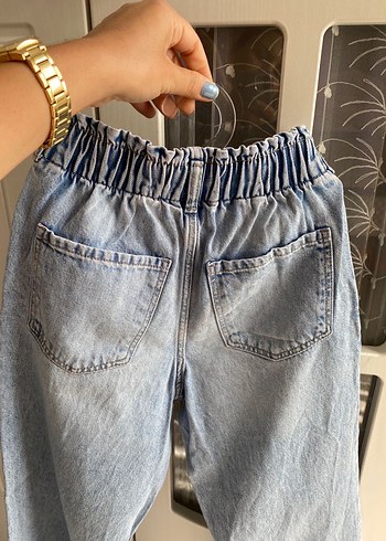 H&M Geniş Paça Kese Kağıdı belli jeans - Görsel 6