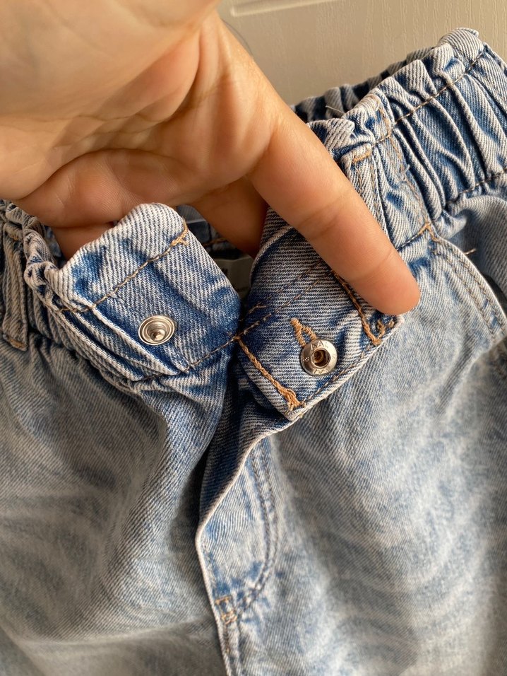 H&M Geniş Paça Kese Kağıdı belli jeans - Görsel 5