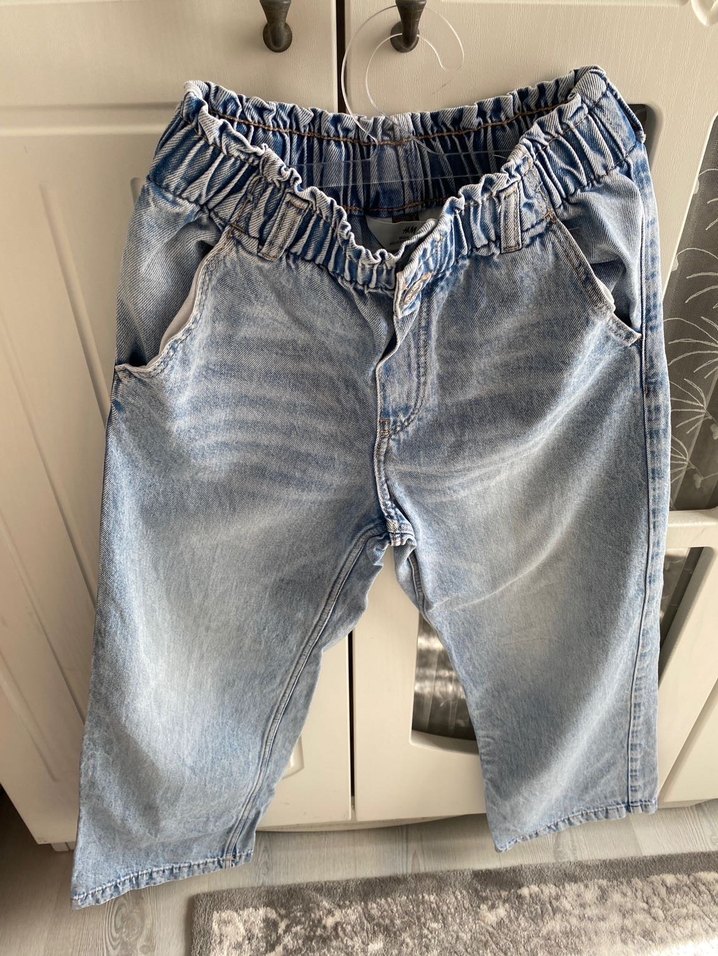 H&M Geniş Paça Kese Kağıdı belli jeans - Görsel 2