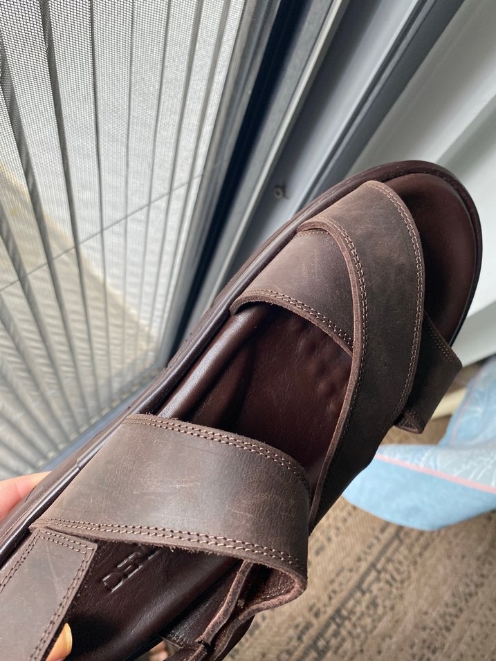 Derimod Erkek Kahverengi Deri Sandalet - Görsel 3