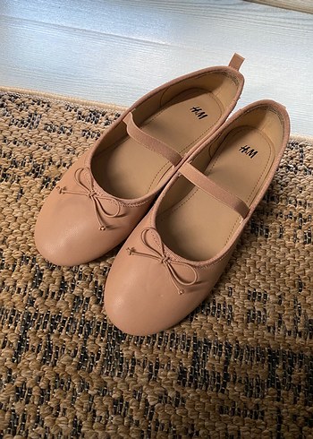 Bej Kız Çocuk Babet Ayakkabı Fiyonklu - Görsel 3