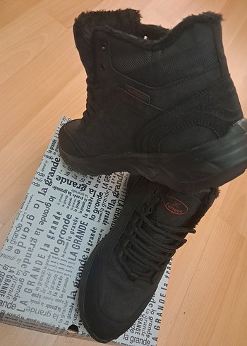 Erkek Siyah Gri Bağcıklı Outdoor Bot Sıfır ürün - Görsel 7