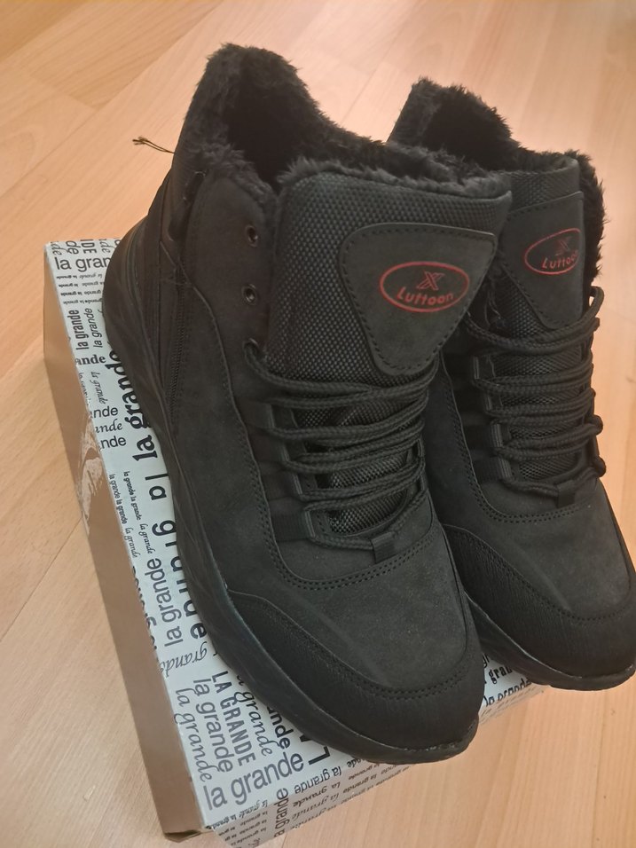 Erkek Siyah Gri Bağcıklı Outdoor Bot Sıfır ürün - Görsel 2