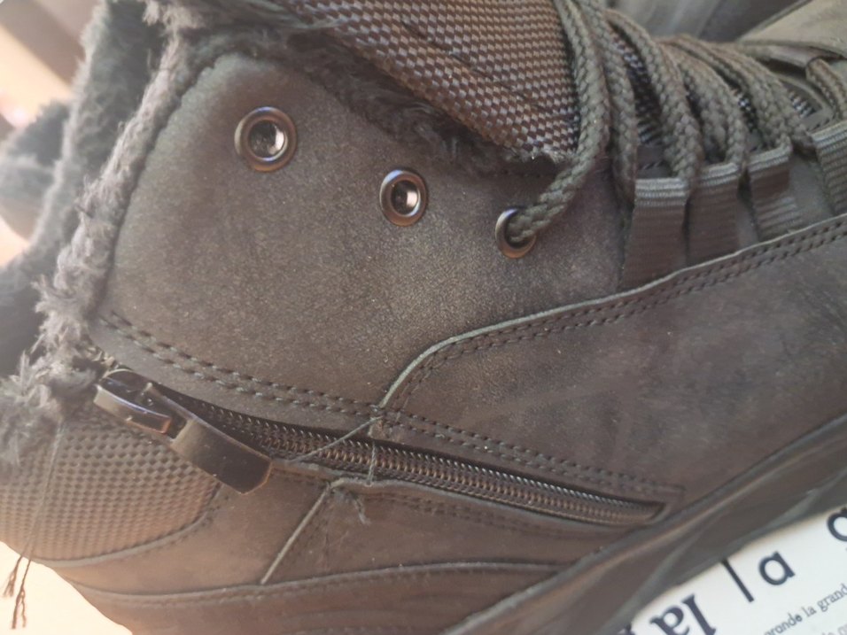 Erkek Siyah Gri Bağcıklı Outdoor Bot Sıfır ürün - Görsel 4