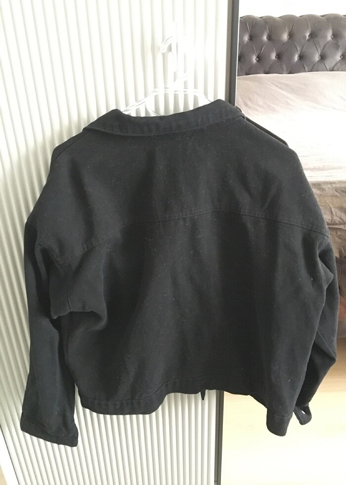 Yırtık Kot ceket s m beden uyumlu - Görsel 4