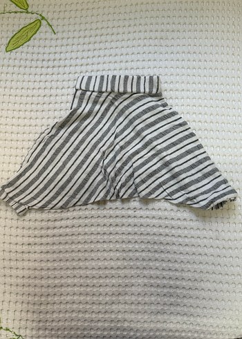 Kız Çocuk Gri Çizgili Şalvar Takımı - Görsel 5