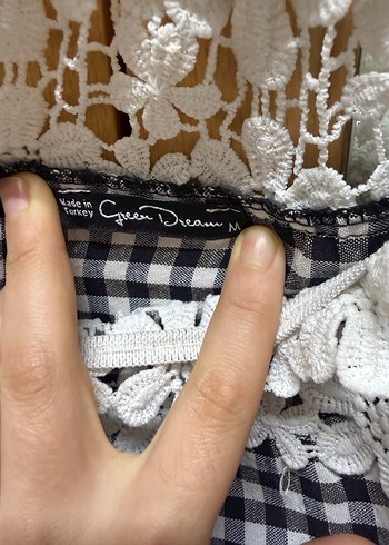 Gri Kareli Bluz - Görsel 6