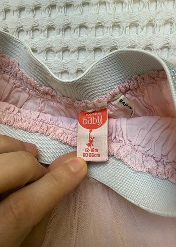 Pembe Kız Bebek Tül Detaylı Etek - Görsel 3