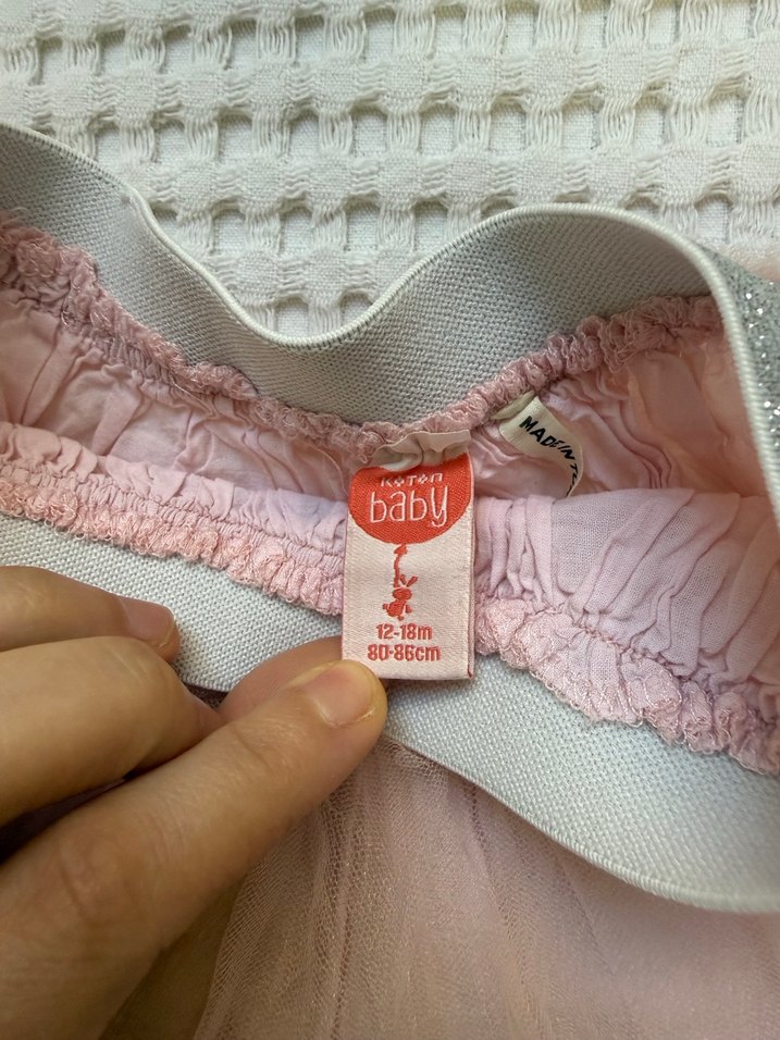 Pembe Kız Bebek Tül Detaylı Etek - Görsel 3