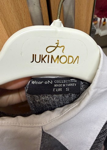 Gri Triko Fitilli Kazak - Görsel 7