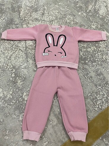 Kız Bebek Pembe Pijama Takımı
