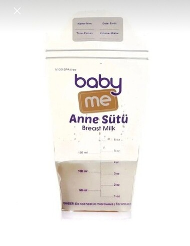 Baby Me Anne Sütü Saklama Poşeti ( 50 Adet ) - Görsel 6