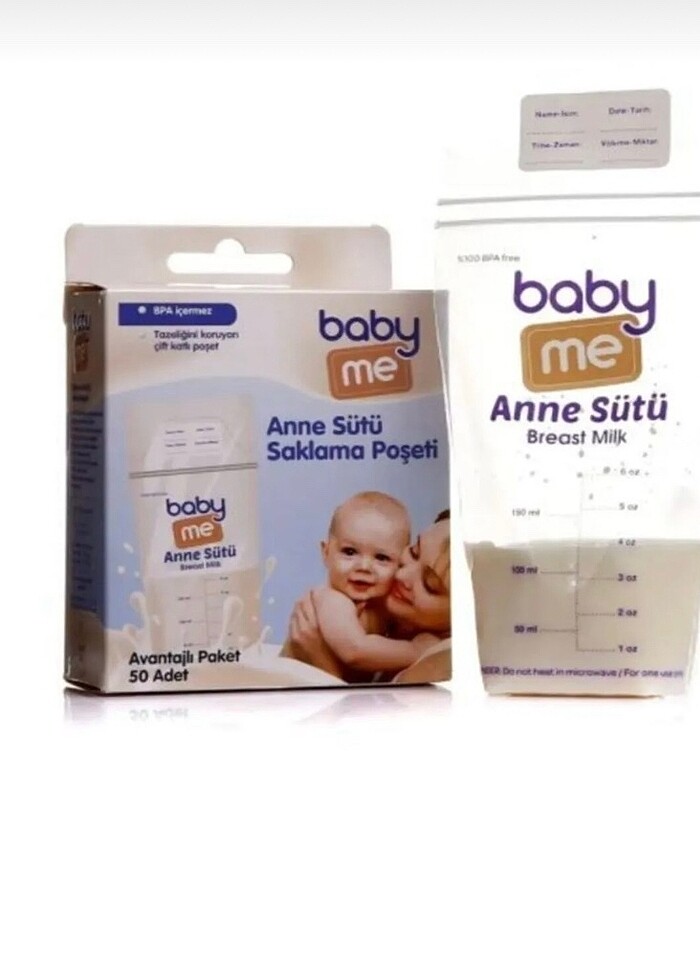Baby Me Anne Sütü Saklama Poşeti ( 50 Adet ) - Görsel 5