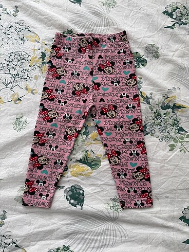 Mickey Mouse?lu Kız Çocuk Pembe Tayt