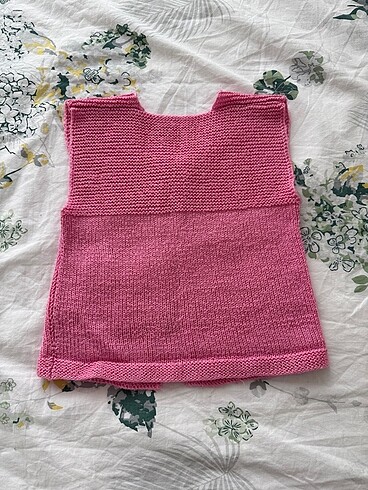 12-18 Ay Beden pembe Renk Pembe 3 Düğmeli Kız Çocuk Yelek
