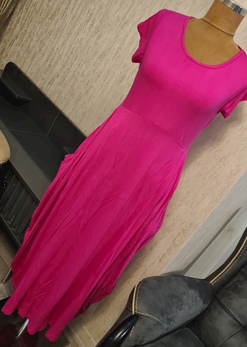 Pembe Uzun Elbise - Görsel 2