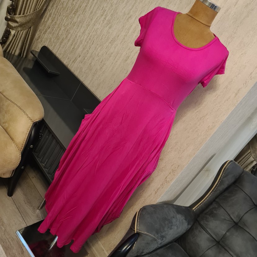 Pembe Uzun Elbise - Görsel 2