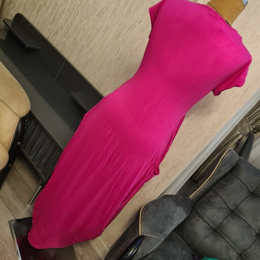 Pembe Uzun Elbise - Görsel 4