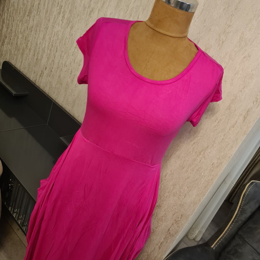 Pembe Uzun Elbise - Görsel 3