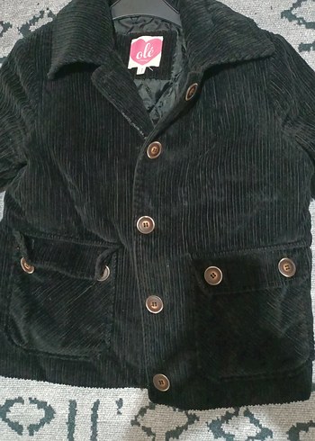 Düğmeli Siyah Süet Kadın Ceket - Görsel 6